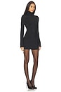 view 2 of 4 x Christina Elezaj Bessi Turtle Neck Mini Dress in Black Sparkle