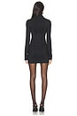 view 3 of 4 x Christina Elezaj Bessi Turtle Neck Mini Dress in Black Sparkle