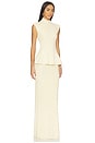 view 2 of 3 x Christina Elezaj Florie Mock Neck Maxi Dress in French Vanilla