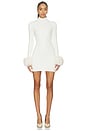 view 1 of 4 Britt Faux Fur Cuff Mini Dress in Ivory