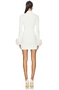 view 4 of 4 Britt Faux Fur Cuff Mini Dress in Ivory