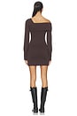 view 3 of 3 Sunna Off The Shoulder Mini Dress in Dark Brown