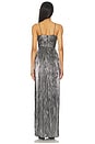view 3 of 4 Emmy Gown in Silver & Black Metallic
