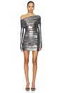 Jazz Mini Dress in Gunmetal