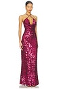 view 2 of 4 Britt Gown in Burgundy Sequin