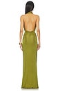 view 3 of 3 x Christina Elezaj Coralie Gown in Chartreuse