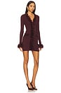 view 2 of 3 Rubia Feather Mini Dress in Plum