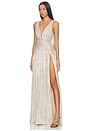 view 2 of 4 Nikoletta Gown in Metallic Champagne