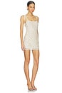 view 3 of 5 Annie Beaded Mini Dress in White Shell