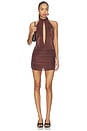 view 1 of 4 Octavia Mini Dress in Brown