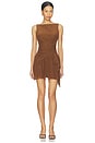view 1 of 3 Amari Mini Dress in Chocolate Brown