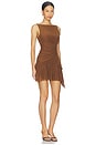 view 2 of 3 Amari Mini Dress in Chocolate Brown