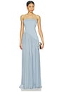 view 1 of 3 Alice Strapless Gown in Dusty Blue