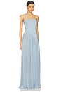 view 2 of 3 Alice Strapless Gown in Dusty Blue