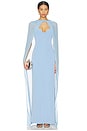 view 5 of 5 VESTIDO LARGO CLARISSA in Blue