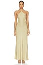 view 1 of 4 Tatyana Halter Sequin Maxi Dress in Light Sage