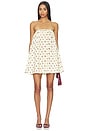 view 1 of 4 VESTIDO DEV in Yellow Brown Dot