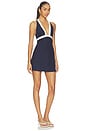 view 2 of 3 VESTIDO CLINE in Navy & White