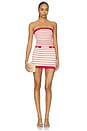 view 1 of 3 Maeve Strapless Stripe Mini Dress in Red Multi