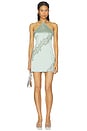 view 1 of 4 Begonia Mini Dress in Light Aqua Blue