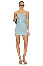 view 1 of 3 Jacquie Mini Dress in Washed Blue Denim