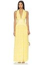 view 1 of 3 VESTIDO LARGO HANNAH in Yellow Floral
