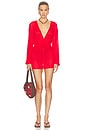 view 1 of 3 ROBE COURTE FREYA in Cherry Red