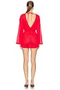 view 3 of 3 ROBE COURTE FREYA in Cherry Red