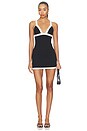 view 1 of 3 VESTIDO RILEY in Black & White