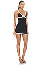 view 2 of 3 VESTIDO RILEY in Black & White