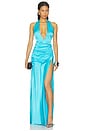 view 1 of 3 VESTIDO LARGO CARLOTTA in Cerulean Blue