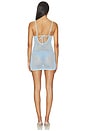 view 3 of 4 Adelle Starfish Open Mesh Mini Dress in Blue