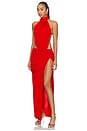 view 3 of 4 ROBE JASMINE in True Red
