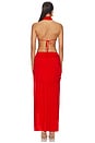 view 4 of 4 ROBE JASMINE in True Red