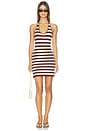 view 1 of 3 VESTIDO OTTOLINE in Brown & Ivory
