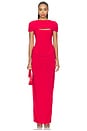 view 1 of 3 VESTIDO LARGO SELENE in Cherry Red