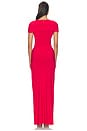 view 3 of 3 VESTIDO LARGO SELENE in Cherry Red