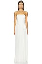 view 1 of 3 VESTIDO LARGO ALICE in White