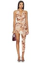 view 1 of 3 Amber Mini Dress in Taupe Multi