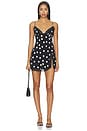 view 1 of 3 Julie Mini Dress in Black & White Polka Dot