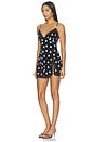 view 2 of 3 Julie Mini Dress in Black & White Polka Dot