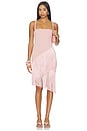 view 1 of 4 Denisse Asymmetrical Layered Fringe Dress in Pink