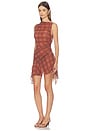 view 2 of 3 Amari Mini Dress in Brown Plaid