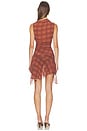 view 4 of 3 Amari Mini Dress in Brown Plaid