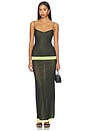 view 1 of 3 ROBE BRONNI in Black & Lime