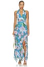 view 1 of 3 VESTIDO ANNA in Blue Pink Floral