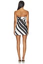 view 4 of 3 Vivien Mini Dress in Black & Ivory Stripe