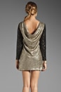 view 4 of 6 Bright Lights Mini Dress in Bronze/Black Sequin in Bronze & Black Sequin