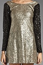 view 5 of 6 Bright Lights Mini Dress in Bronze/Black Sequin in Bronze & Black Sequin