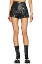 view 1 of 4 Baldwin Faux Leather Short in Black